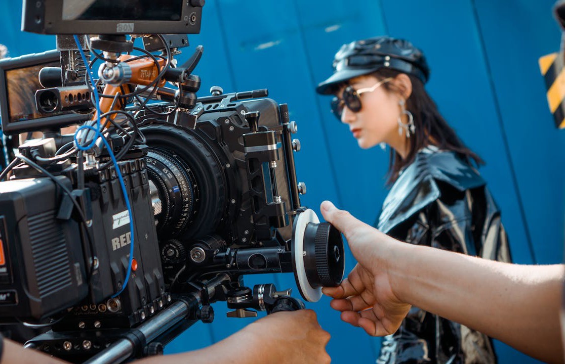 Camera operator on a professional film set